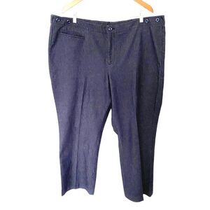 Catherines Jayne Denim Straight Leg Cotton Blend Pants Plus Casual Stretch 20 W